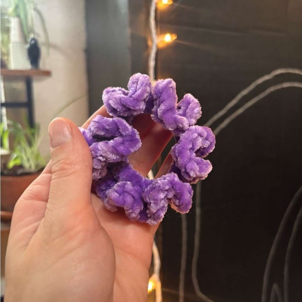 ✨2/$12✨Large Soft Velvet Handmade Purple Scrunchy!